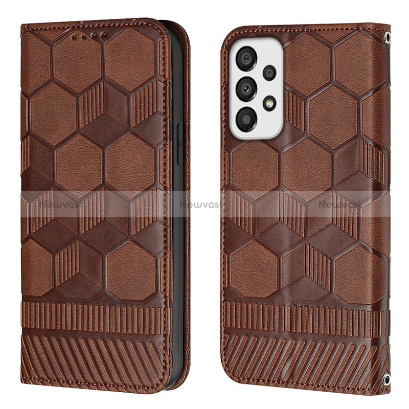 Leather Case Stands Flip Cover Holder Y04B for Samsung Galaxy A33 5G