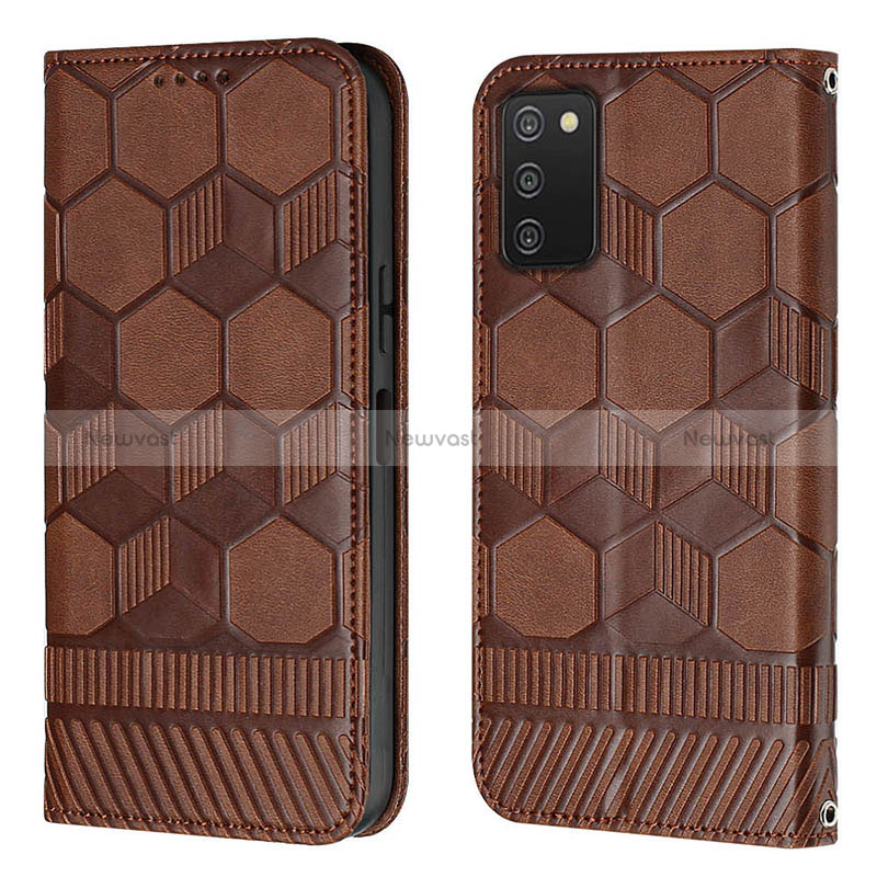 Leather Case Stands Flip Cover Holder Y04B for Samsung Galaxy F02S SM-E025F