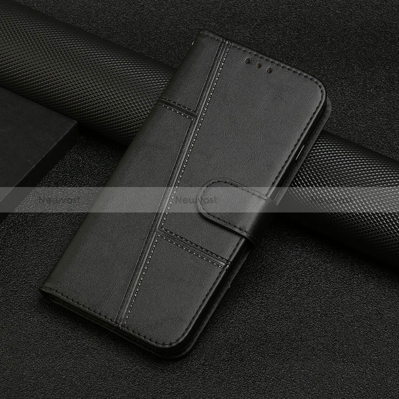 Leather Case Stands Flip Cover Holder Y04X for Google Pixel 7 Pro 5G Black