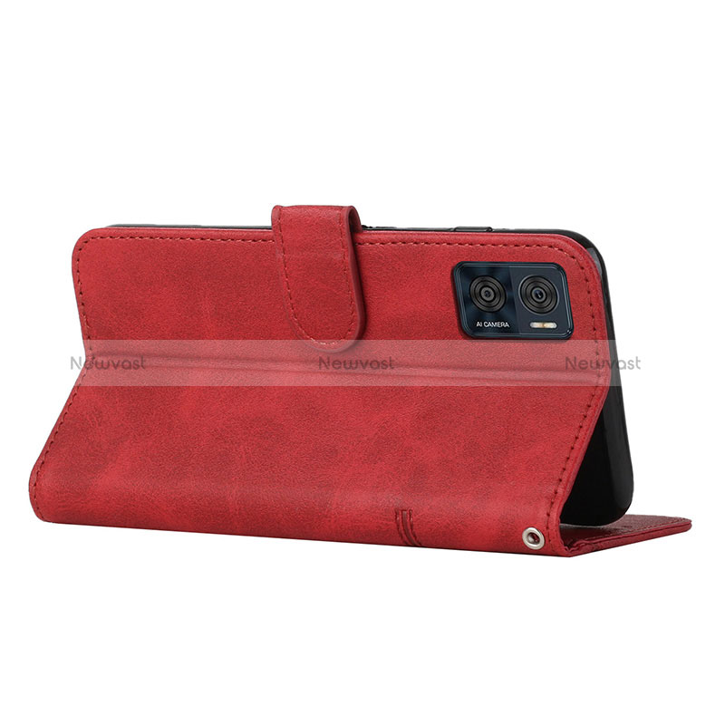 Leather Case Stands Flip Cover Holder Y04X for Motorola Moto E22