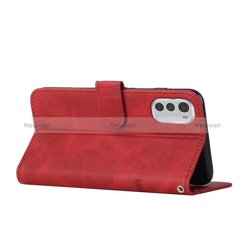 Leather Case Stands Flip Cover Holder Y04X for Motorola Moto E32s