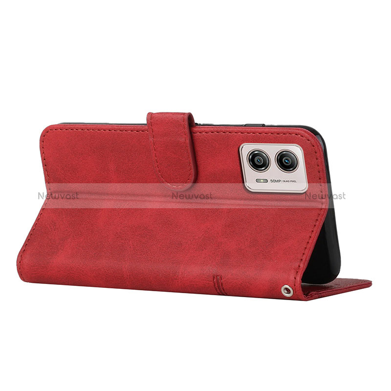 Leather Case Stands Flip Cover Holder Y04X for Motorola Moto G53 5G