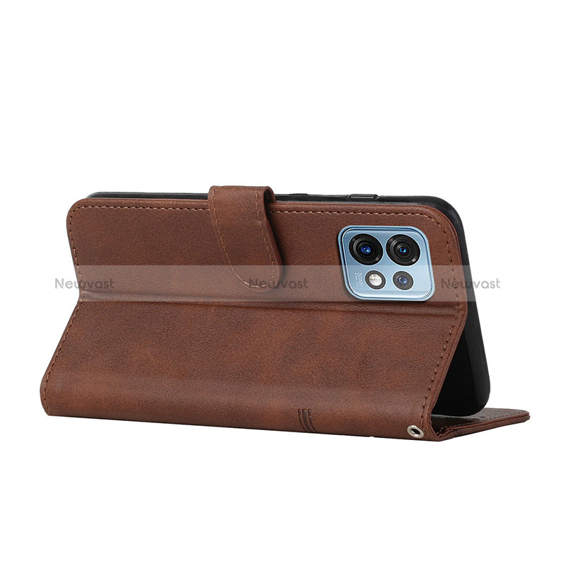 Leather Case Stands Flip Cover Holder Y04X for Motorola Moto X40 5G