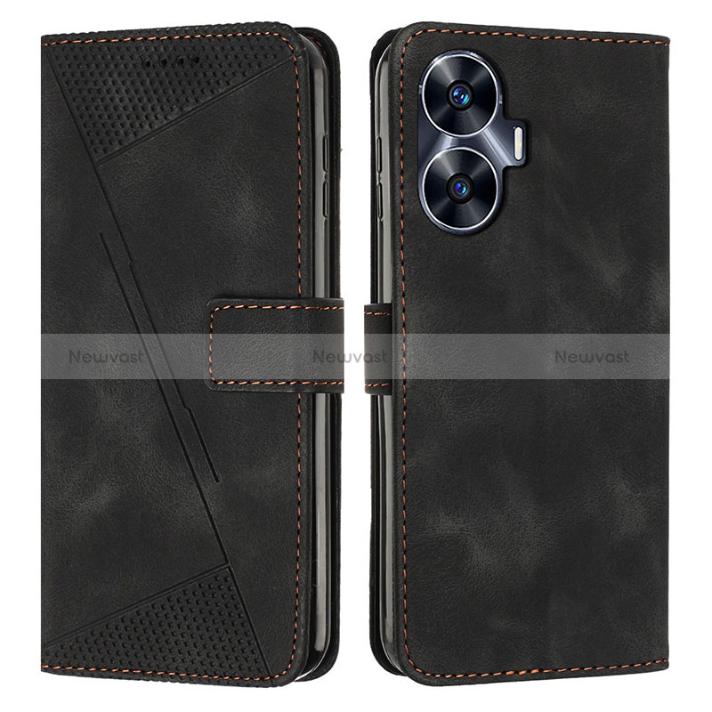 Leather Case Stands Flip Cover Holder Y04X for Realme C55