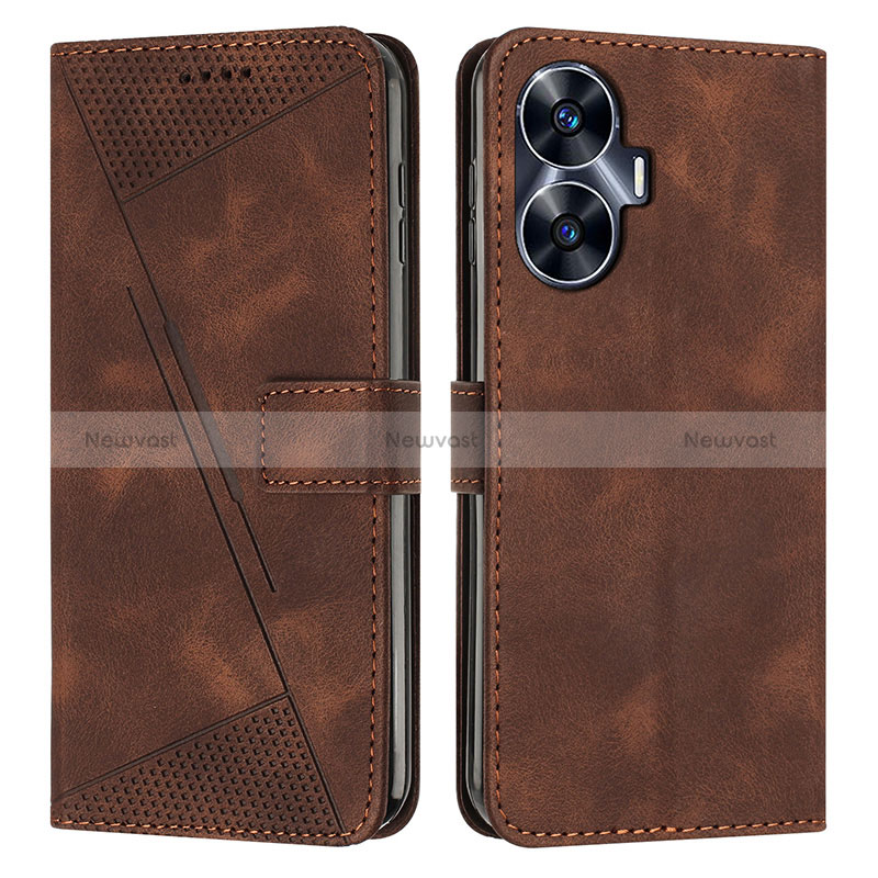 Leather Case Stands Flip Cover Holder Y04X for Realme Narzo N55