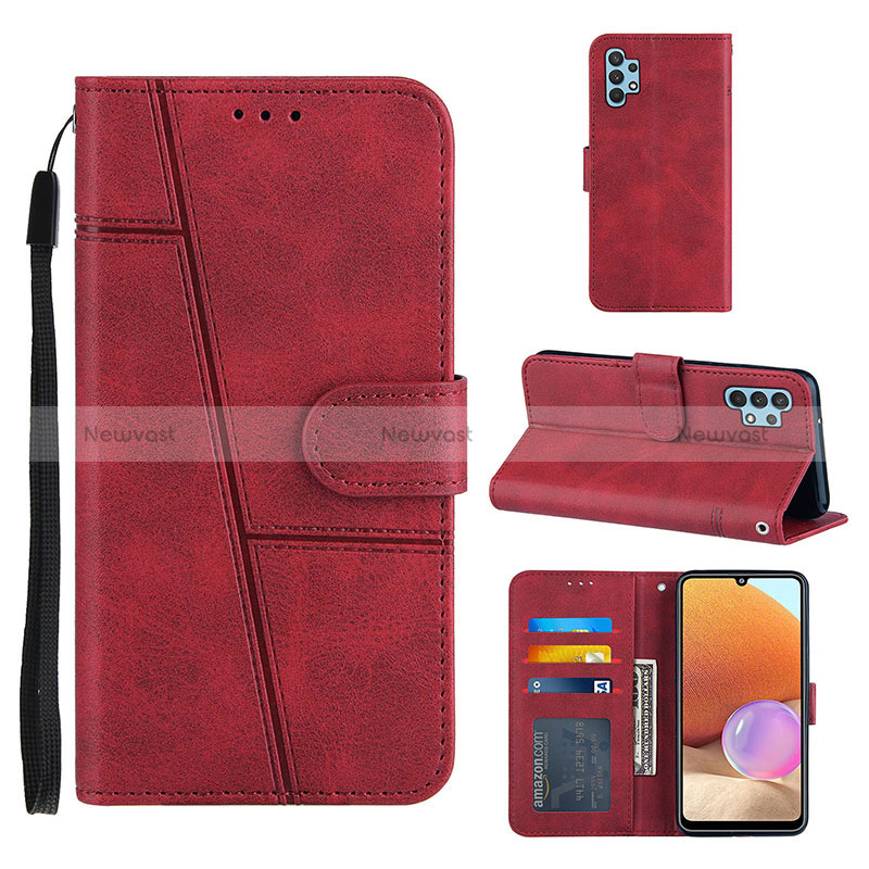 Leather Case Stands Flip Cover Holder Y04X for Samsung Galaxy A32 4G