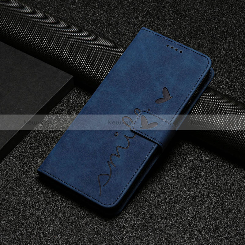 Leather Case Stands Flip Cover Holder Y04X for Xiaomi Redmi 12C 4G Blue