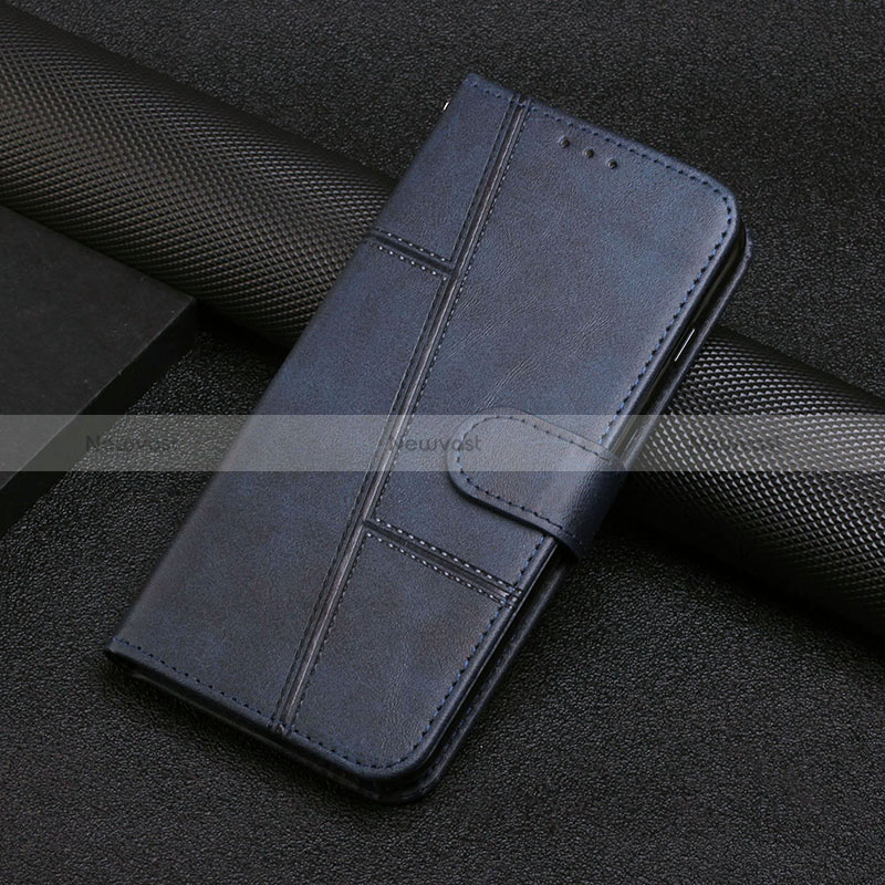 Leather Case Stands Flip Cover Holder Y04X for Xiaomi Redmi Note 12 Turbo 5G Blue