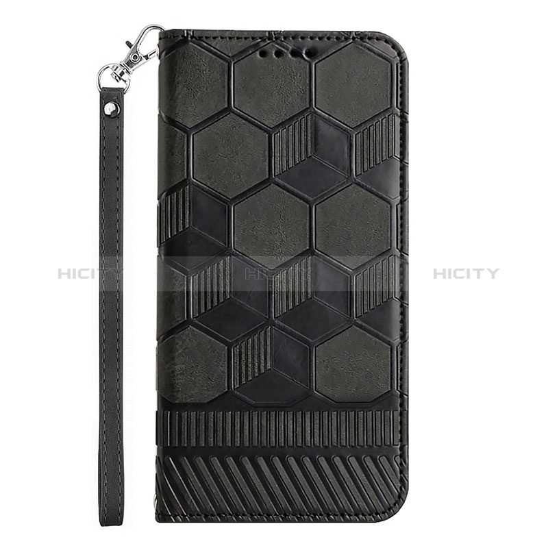 Leather Case Stands Flip Cover Holder Y05B for Samsung Galaxy A03s Black