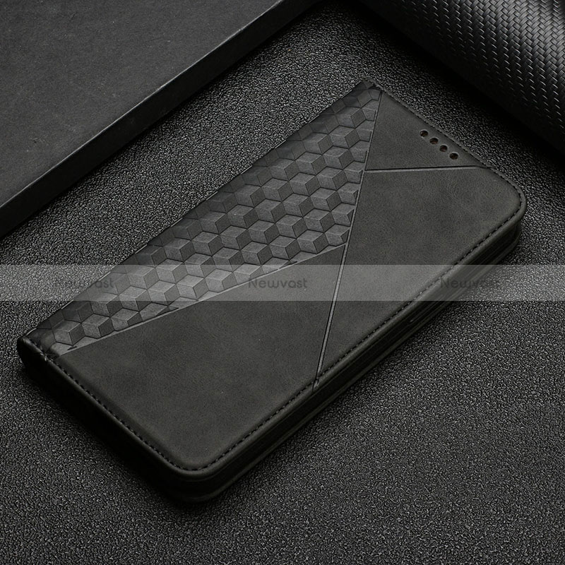 Leather Case Stands Flip Cover Holder Y05X for Google Pixel 6a 5G Black