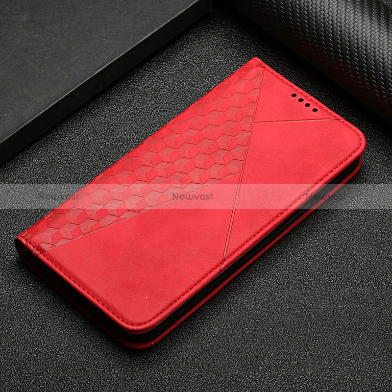 Leather Case Stands Flip Cover Holder Y05X for Google Pixel 6a 5G Red