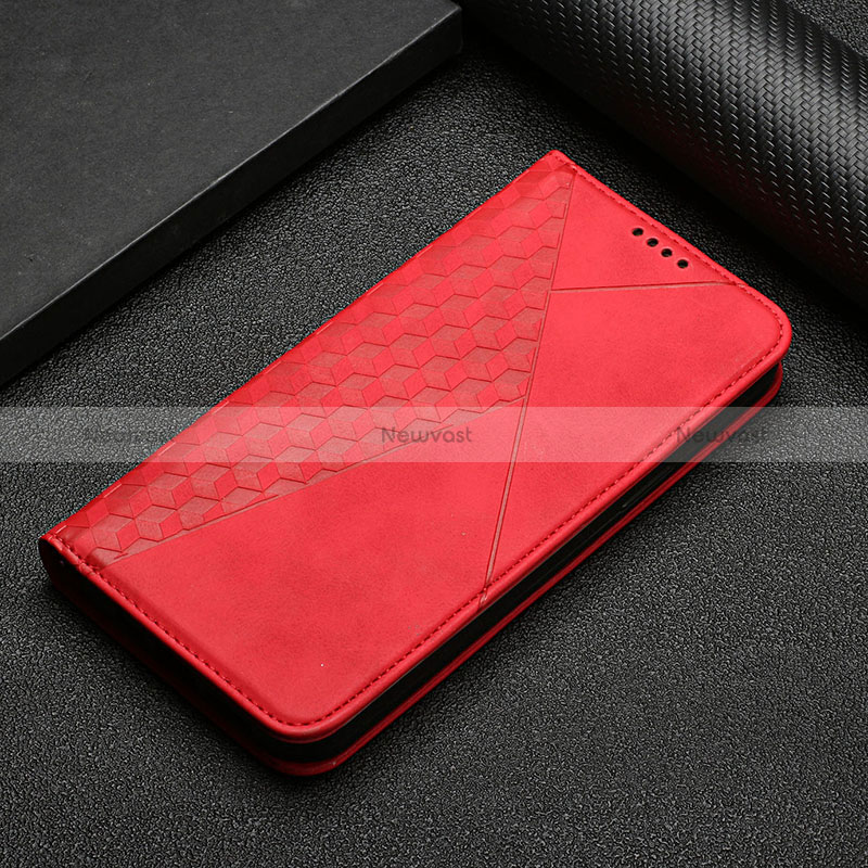 Leather Case Stands Flip Cover Holder Y05X for Google Pixel 7 Pro 5G Red