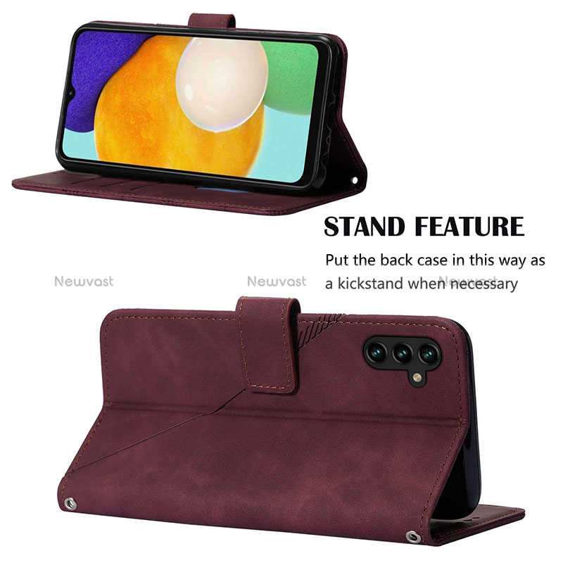 Leather Case Stands Flip Cover Holder Y06B for Samsung Galaxy A13 5G