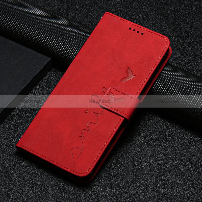 Leather Case Stands Flip Cover Holder Y06X for Google Pixel 7 Pro 5G Red