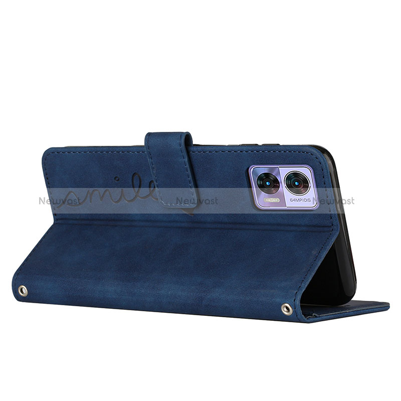 Leather Case Stands Flip Cover Holder Y06X for Motorola Moto Edge 30 Lite 5G