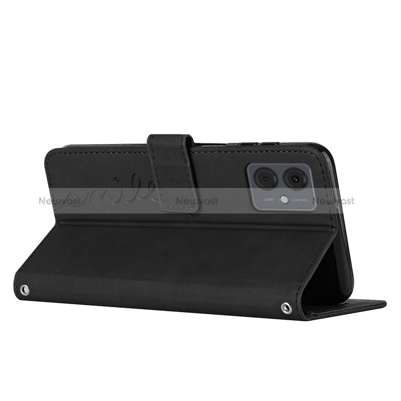 Leather Case Stands Flip Cover Holder Y06X for Motorola Moto G14