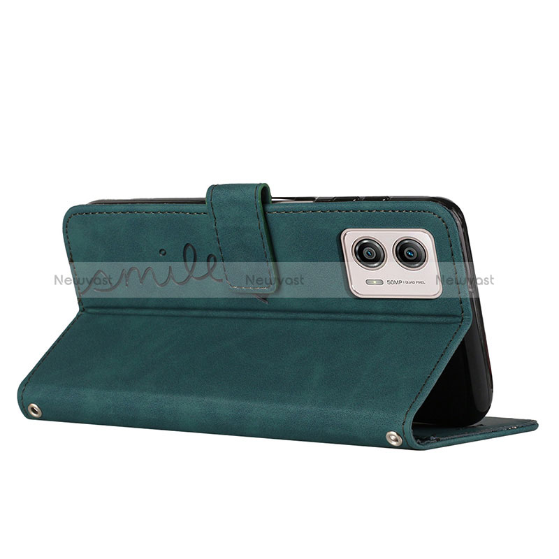 Leather Case Stands Flip Cover Holder Y06X for Motorola Moto G53j 5G