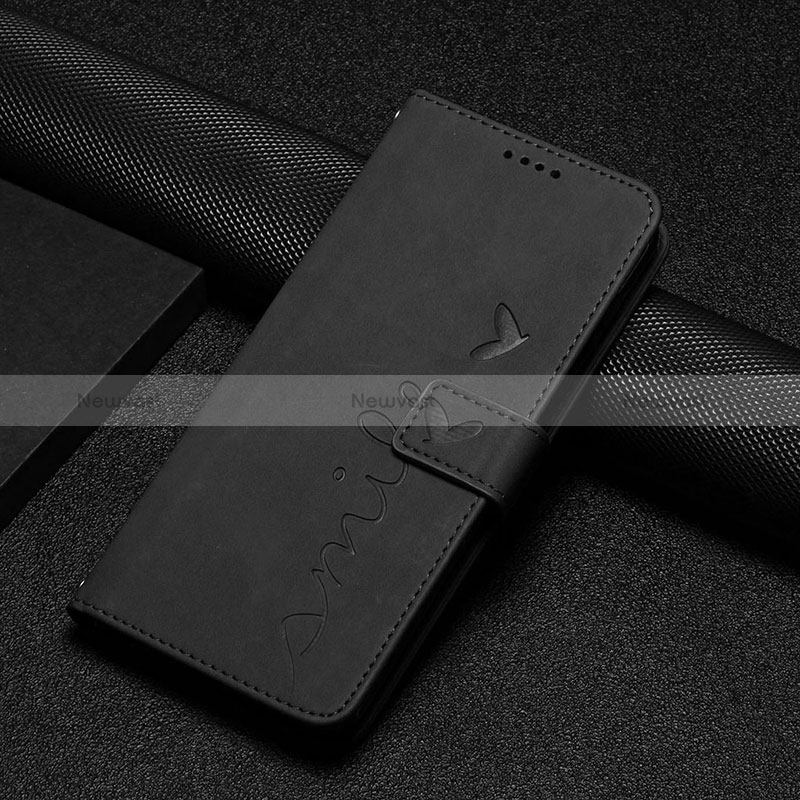 Leather Case Stands Flip Cover Holder Y06X for Oppo Reno10 Pro+ Plus 5G Black