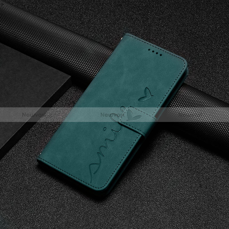 Leather Case Stands Flip Cover Holder Y06X for Realme V50 5G Green