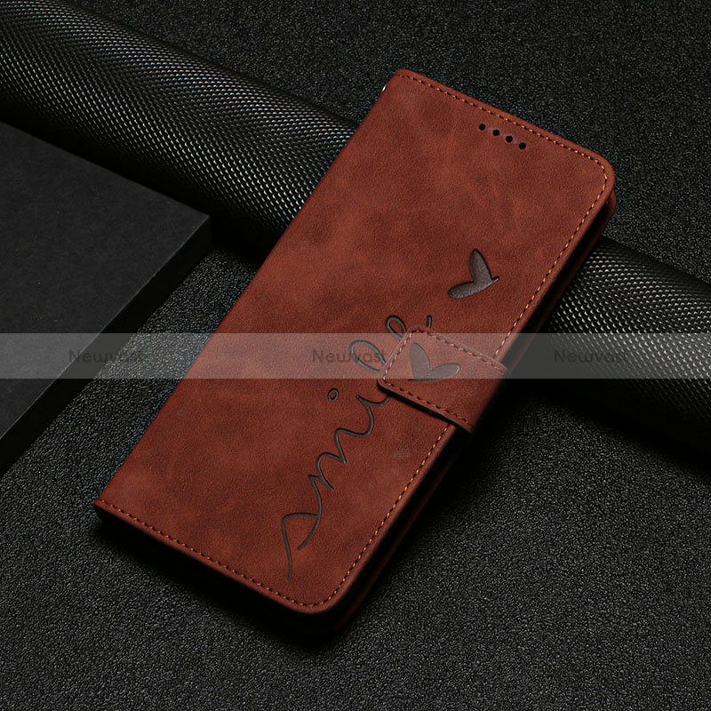 Leather Case Stands Flip Cover Holder Y06X for Xiaomi Mi 12 Lite NE 5G Brown