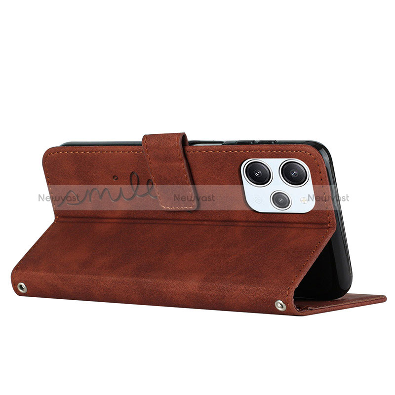 Leather Case Stands Flip Cover Holder Y06X for Xiaomi Redmi 12 4G