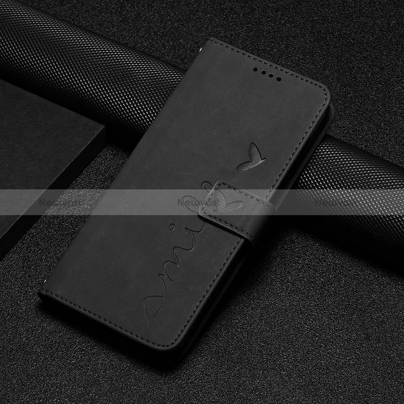 Leather Case Stands Flip Cover Holder Y06X for Xiaomi Redmi Note 12 4G Black