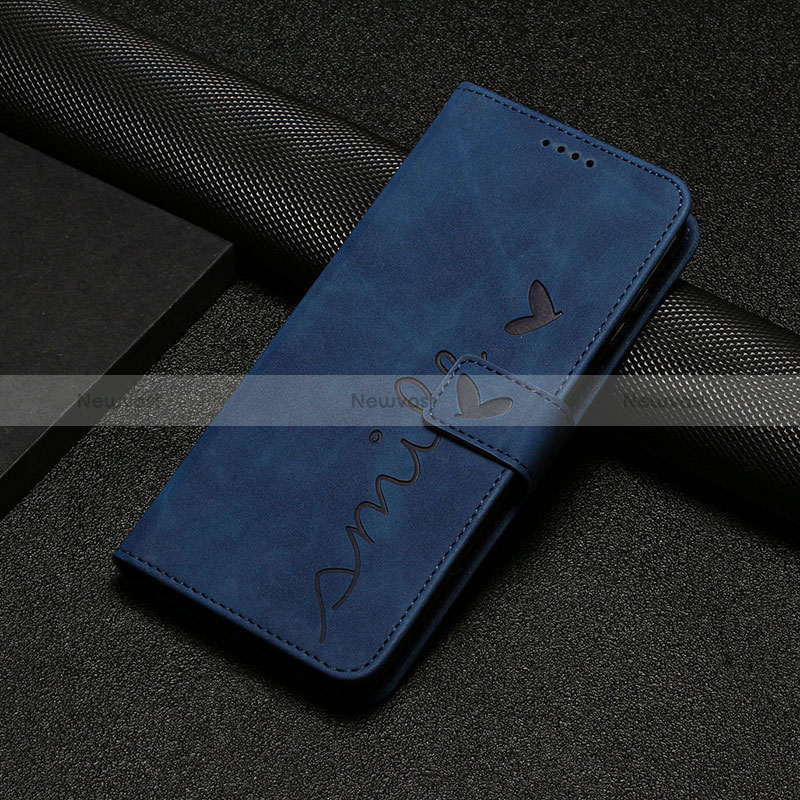 Leather Case Stands Flip Cover Holder Y06X for Xiaomi Redmi Note 12 4G Blue