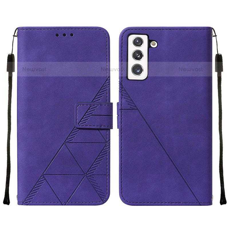 Leather Case Stands Flip Cover Holder Y07B for Samsung Galaxy S21 Plus 5G