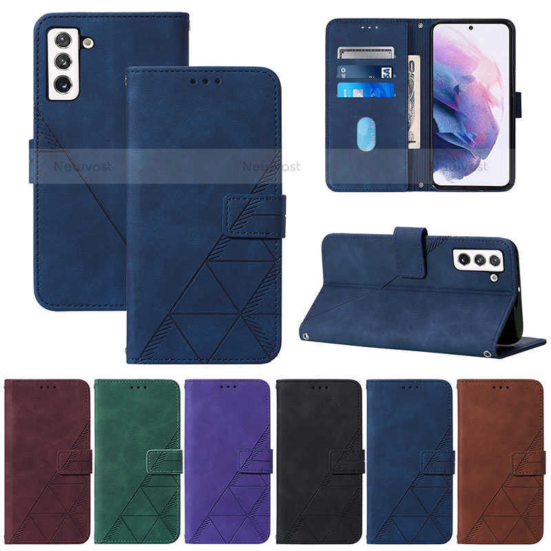 Leather Case Stands Flip Cover Holder Y07B for Samsung Galaxy S22 Plus 5G