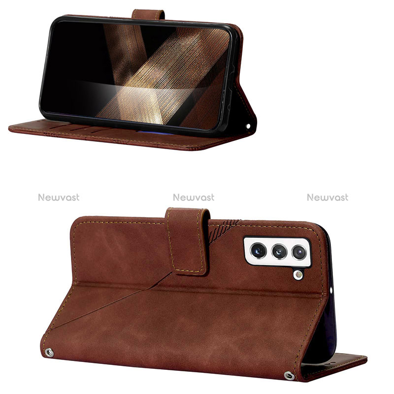 Leather Case Stands Flip Cover Holder Y07B for Samsung Galaxy S24 Plus 5G