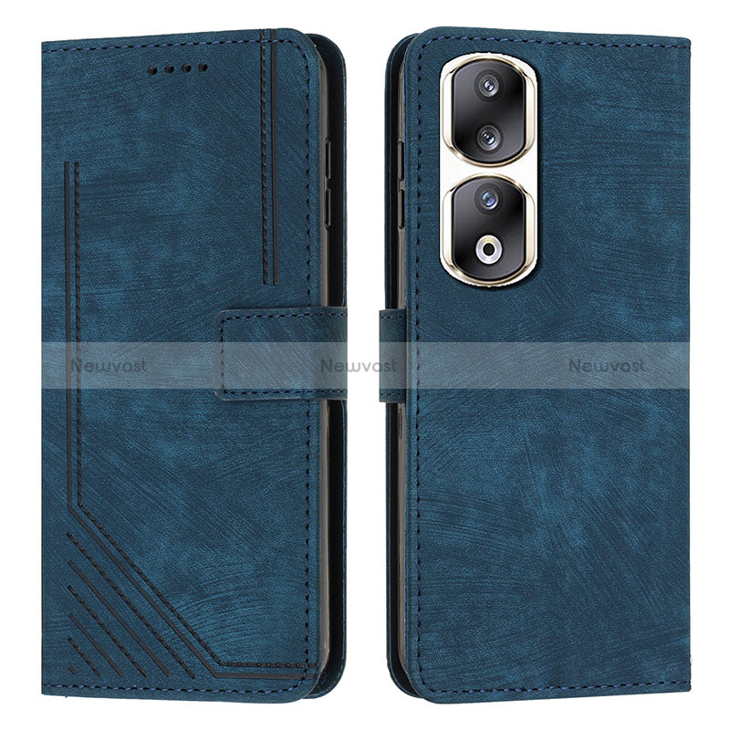 Leather Case Stands Flip Cover Holder Y07X for Huawei Honor 90 Pro 5G