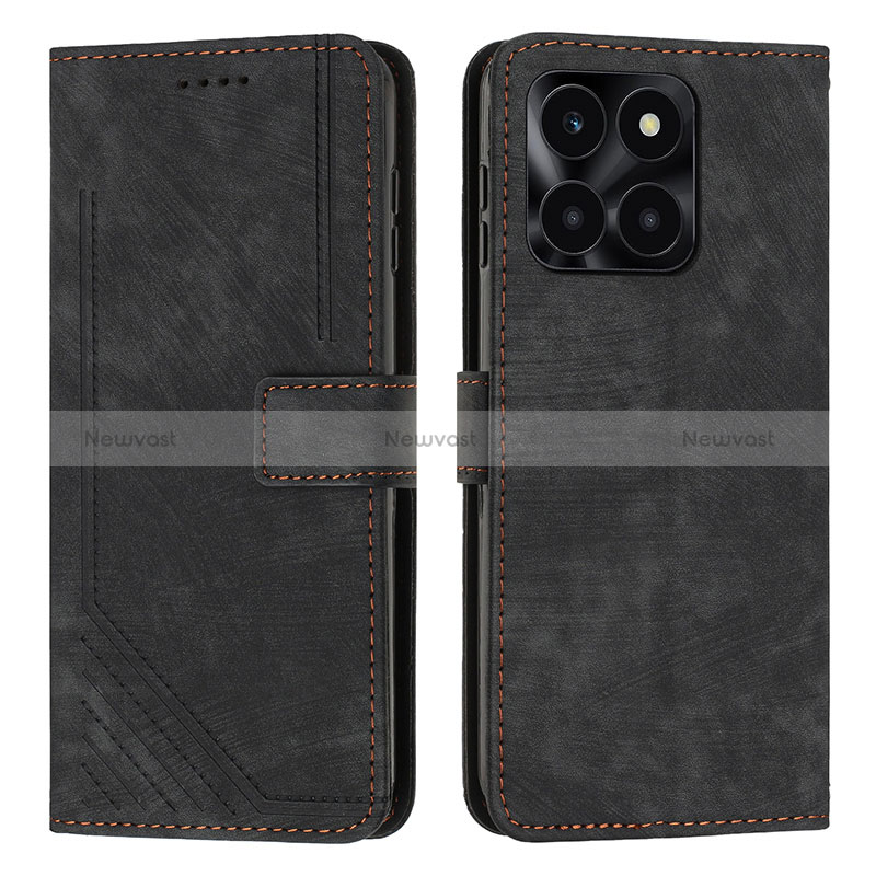 Leather Case Stands Flip Cover Holder Y07X for Huawei Honor X6a