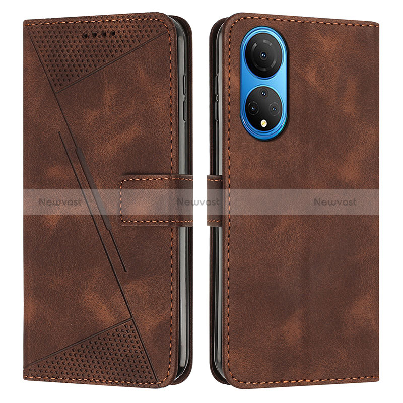 Leather Case Stands Flip Cover Holder Y07X for Huawei Honor X7