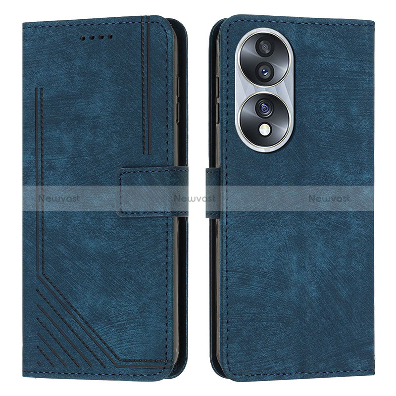 Leather Case Stands Flip Cover Holder Y07X for Huawei Honor X7b