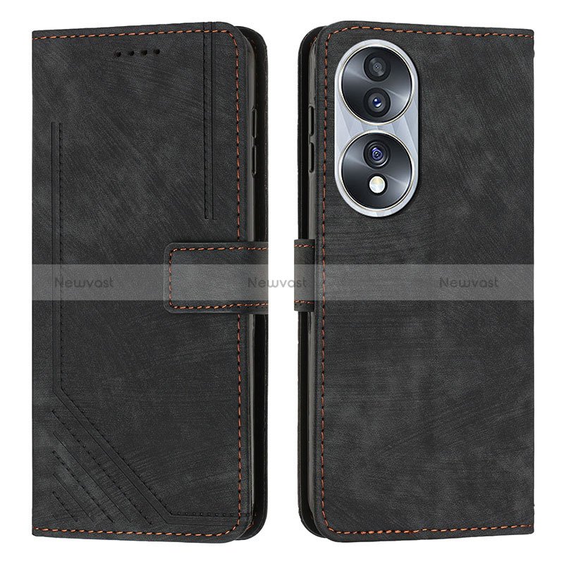 Leather Case Stands Flip Cover Holder Y07X for Huawei Honor X7b