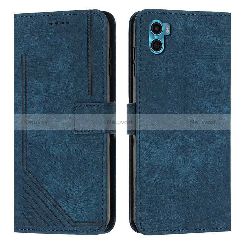 Leather Case Stands Flip Cover Holder Y07X for Motorola Moto E32 India