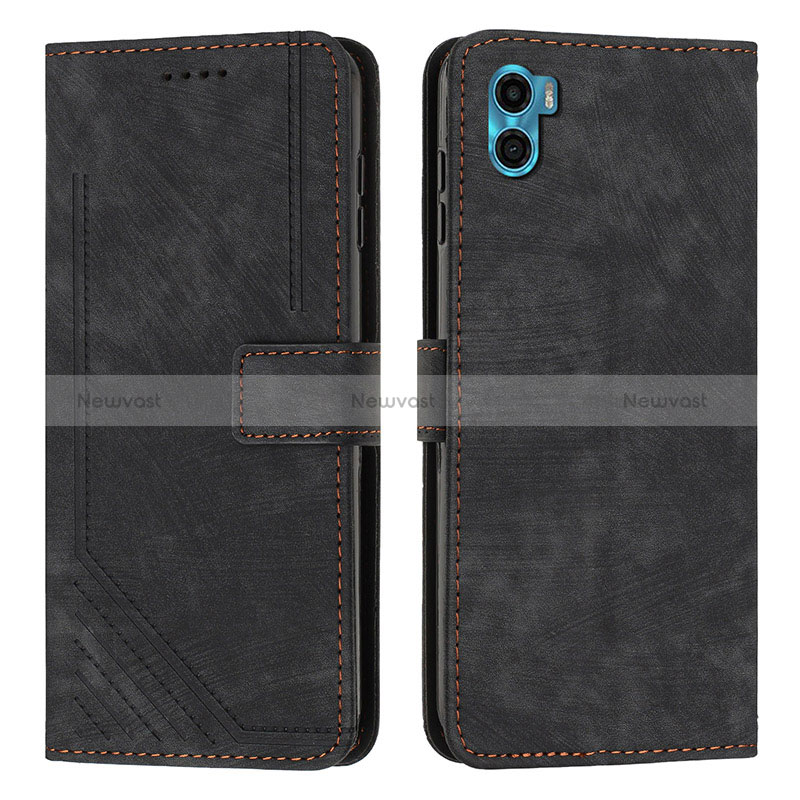 Leather Case Stands Flip Cover Holder Y07X for Motorola Moto E32 India