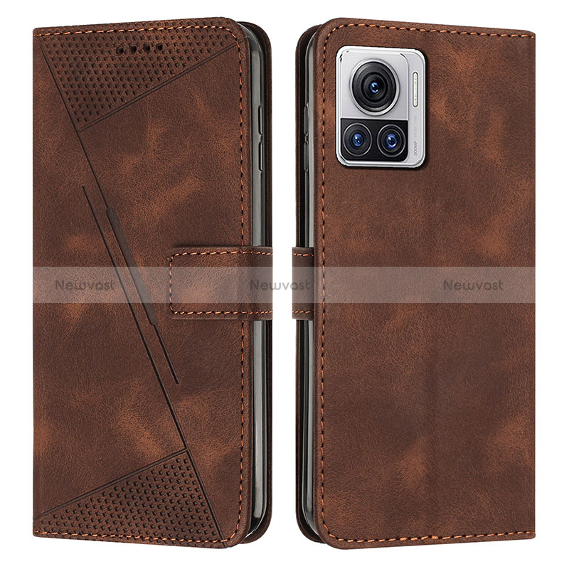 Leather Case Stands Flip Cover Holder Y07X for Motorola Moto Edge X30 Pro 5G