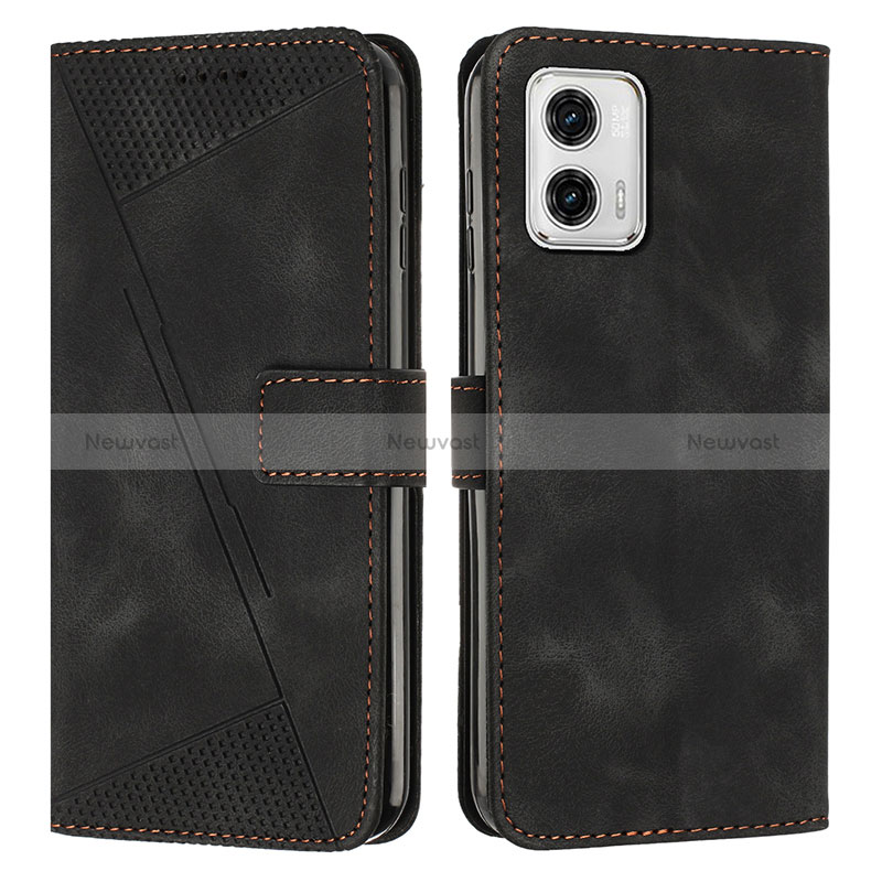 Leather Case Stands Flip Cover Holder Y07X for Motorola Moto G 5G (2023)