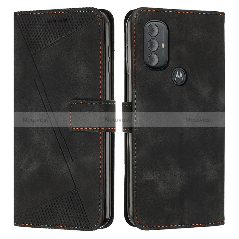 Leather Case Stands Flip Cover Holder Y07X for Motorola Moto G Play (2023)