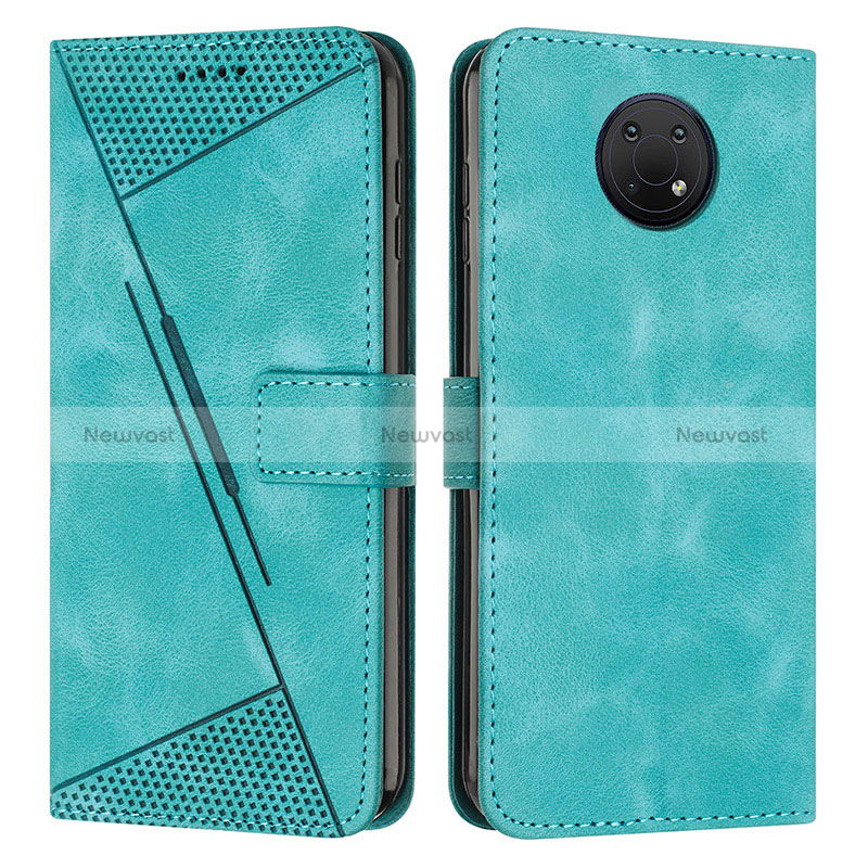 Leather Case Stands Flip Cover Holder Y07X for Nokia G20 Green