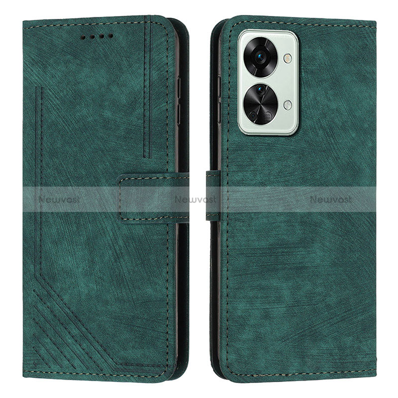 Leather Case Stands Flip Cover Holder Y07X for OnePlus Nord 2T 5G