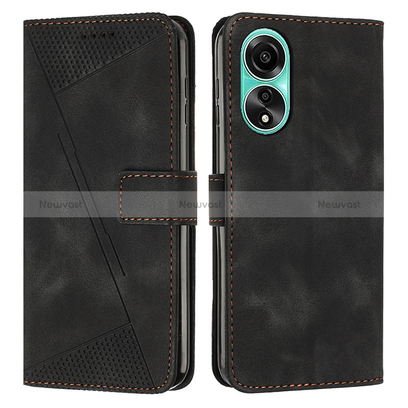 Leather Case Stands Flip Cover Holder Y07X for Oppo A38