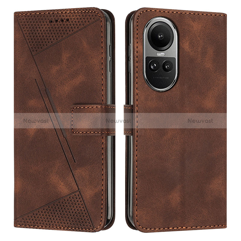 Leather Case Stands Flip Cover Holder Y07X for Oppo Reno10 5G