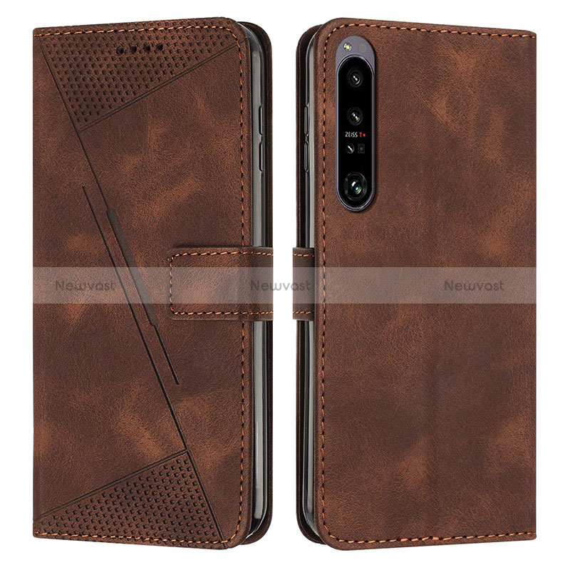 Leather Case Stands Flip Cover Holder Y07X for Sony Xperia 1 IV