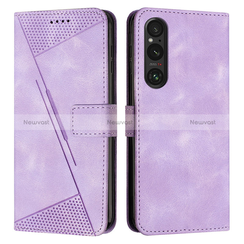 Leather Case Stands Flip Cover Holder Y07X for Sony Xperia 1 V