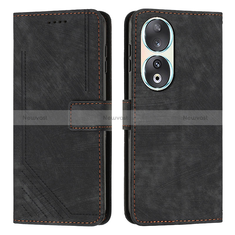 Leather Case Stands Flip Cover Holder Y08X for Huawei Honor 90 5G