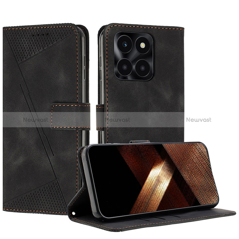 Leather Case Stands Flip Cover Holder Y08X for Huawei Honor X6a