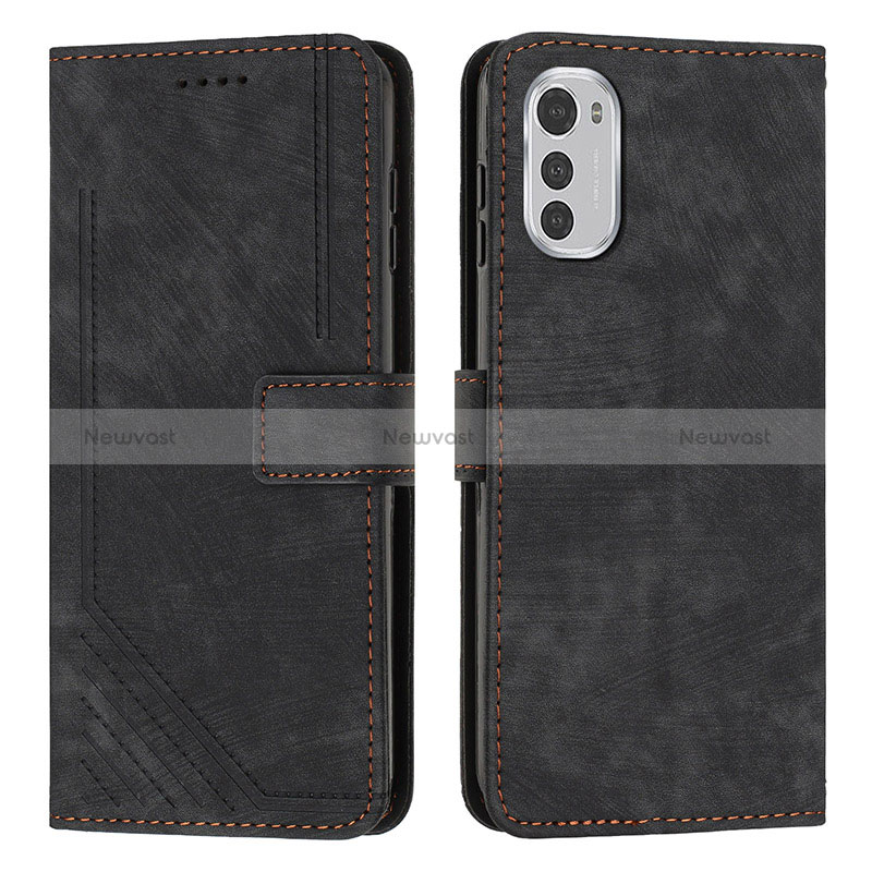 Leather Case Stands Flip Cover Holder Y08X for Motorola Moto E32s