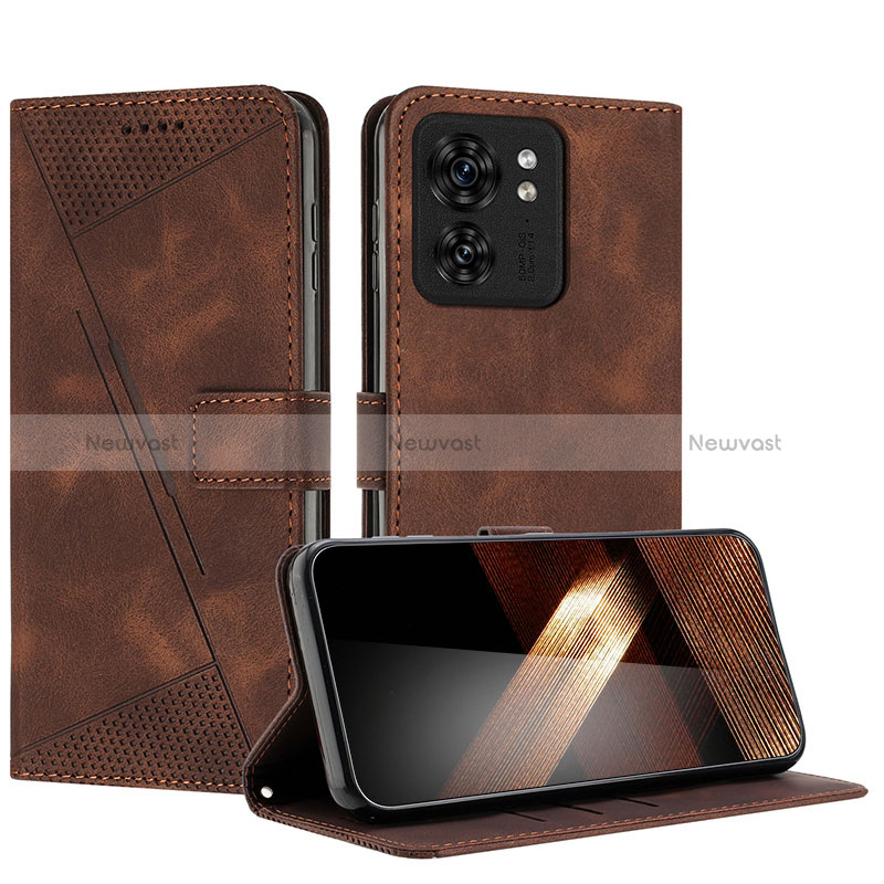 Leather Case Stands Flip Cover Holder Y08X for Motorola Moto Edge (2023) 5G
